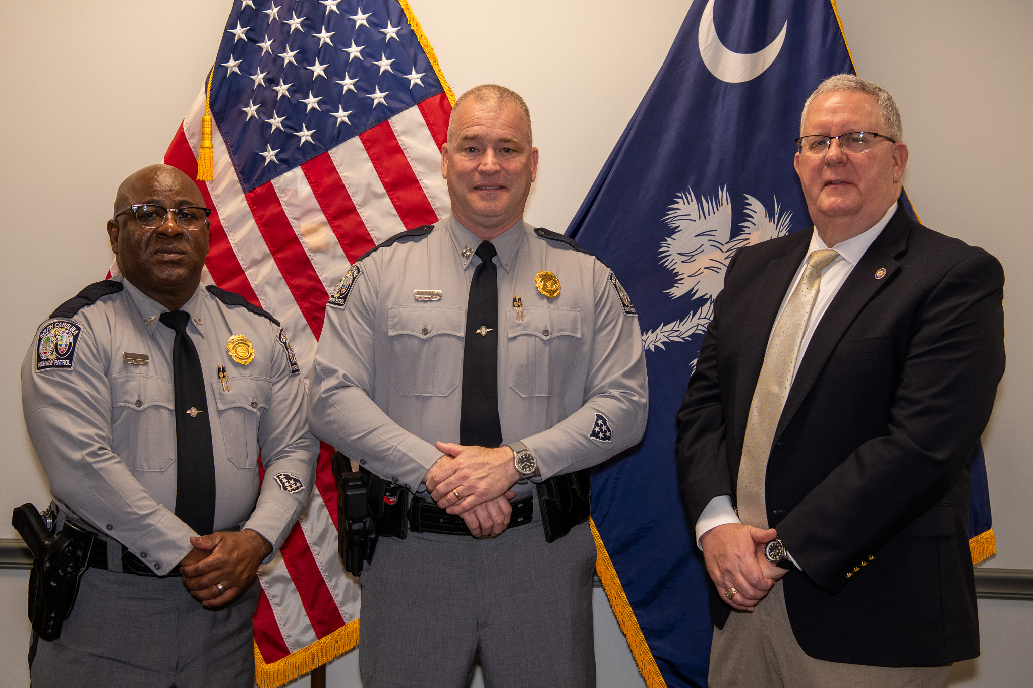 Captain Gambrell being promoted