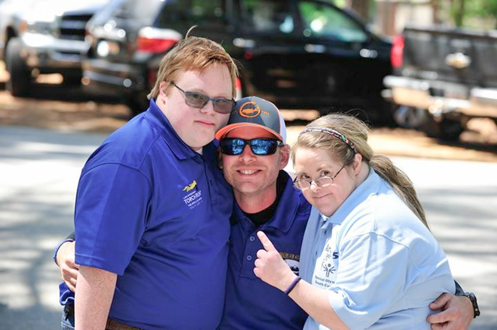 Captain Heitzenrater with Special Olympics Athletes