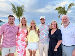 Bass is with his family
