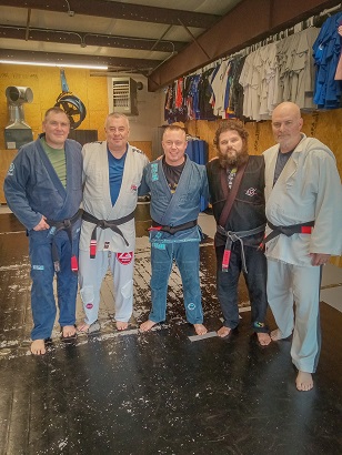 Bolt and his karate team