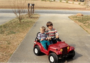 Brian and David play car together