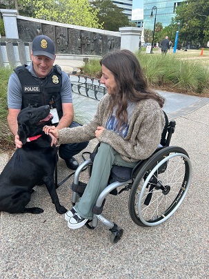 K9 excited to see Kay